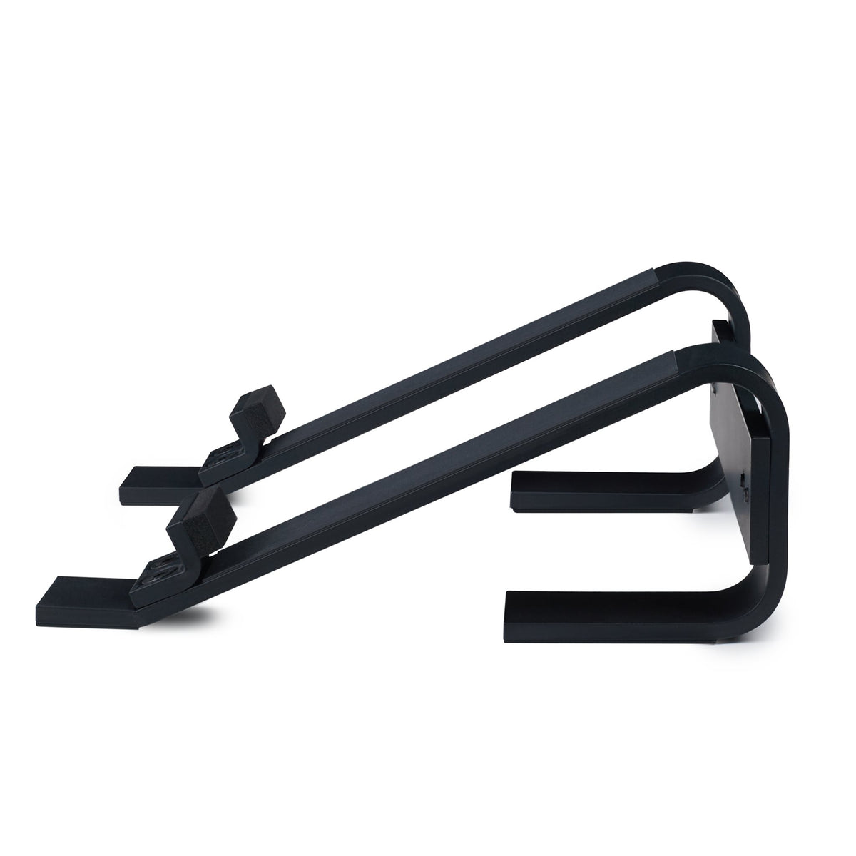 Side view of the Sound Addicted aluminum stand for Roland AIRA Compact