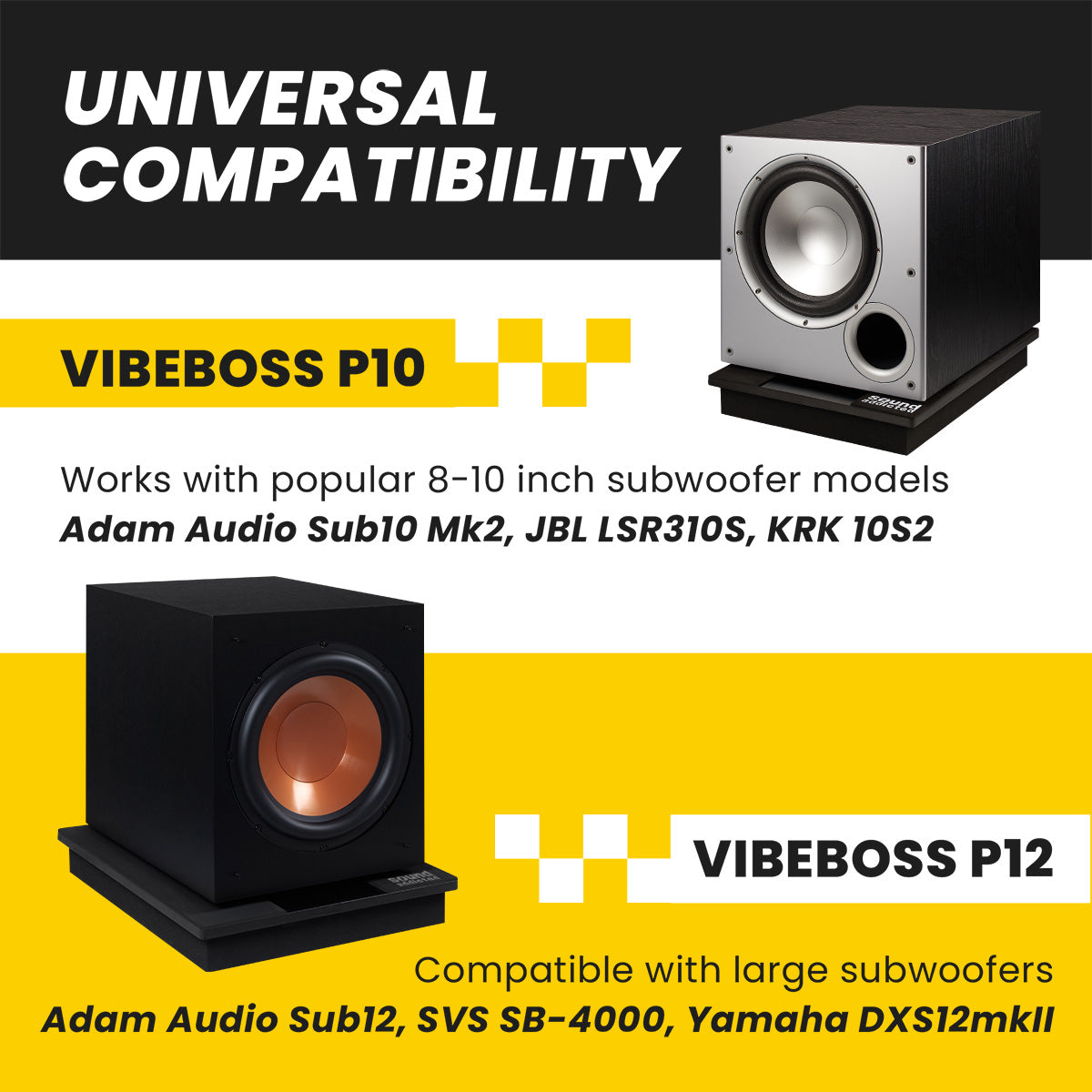 VibeBoss P12 - Acoustic Isolation Platform Suitable for 12-15 inches Subwoofers