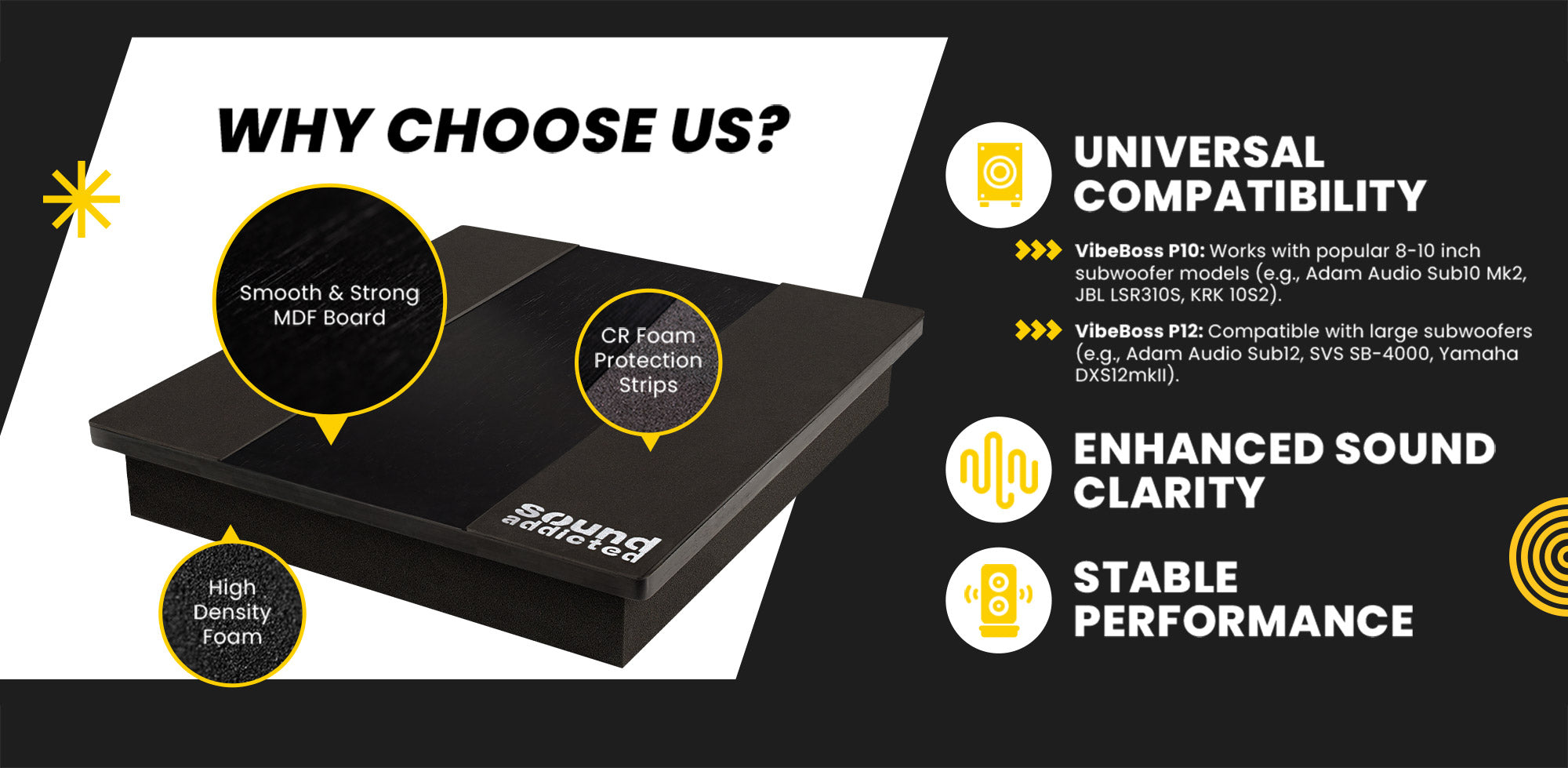 VibeBoss p10, p12 - materials