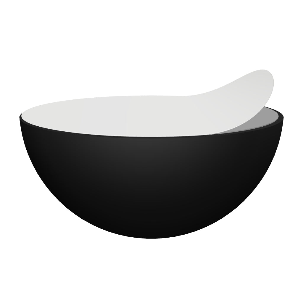 3D model of one Subble 1.8 inch silicone isolation foot with the engraved Sound Addicted logo and pre-applied adhesive, protective liner partly peeled