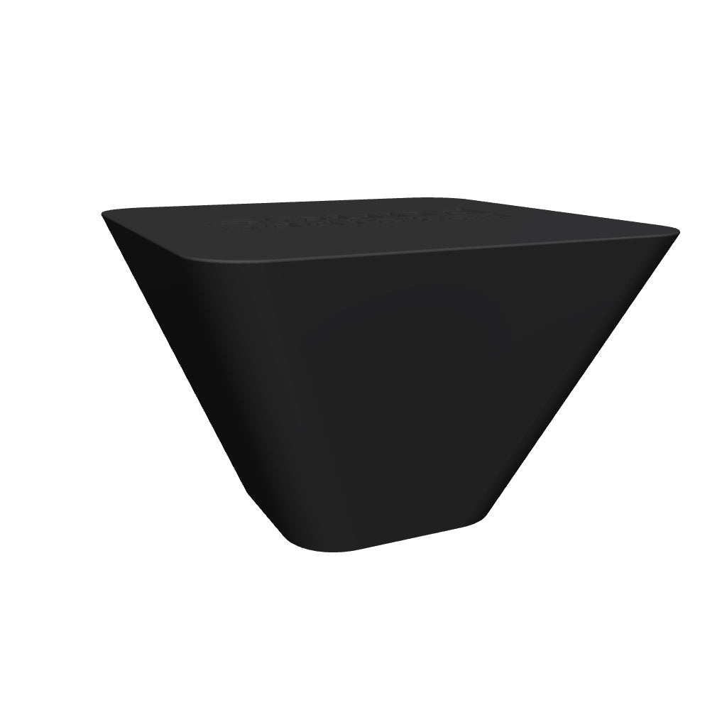 3D model of one SubCone silicone isolation foot for subwoofers and speakers, with the engraved Sound Addicted logo on top