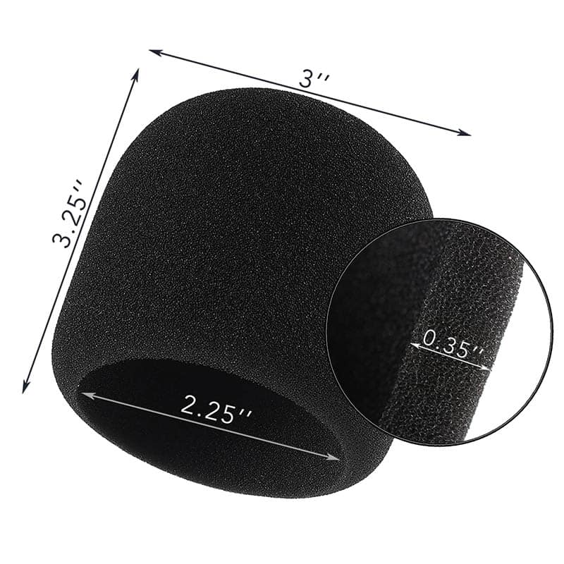 dimensions windscreen blue yeti foam sponge