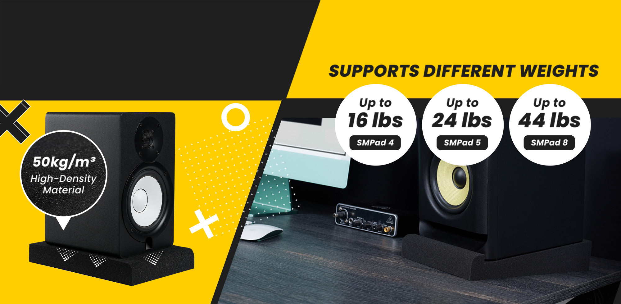 Speaker Pads for 4-inch Studio Monitors | Sound Addicted SMPad 4