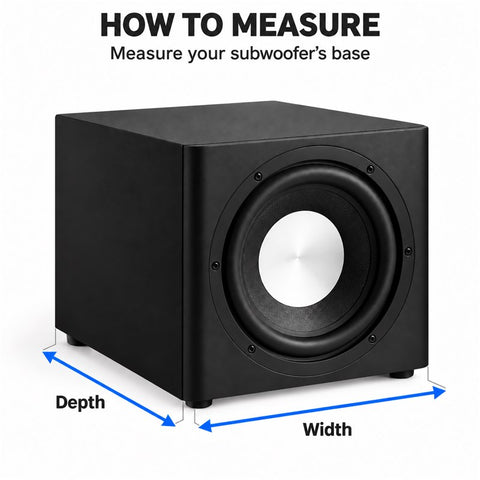 How to measure your subwoofer's base: width and depth