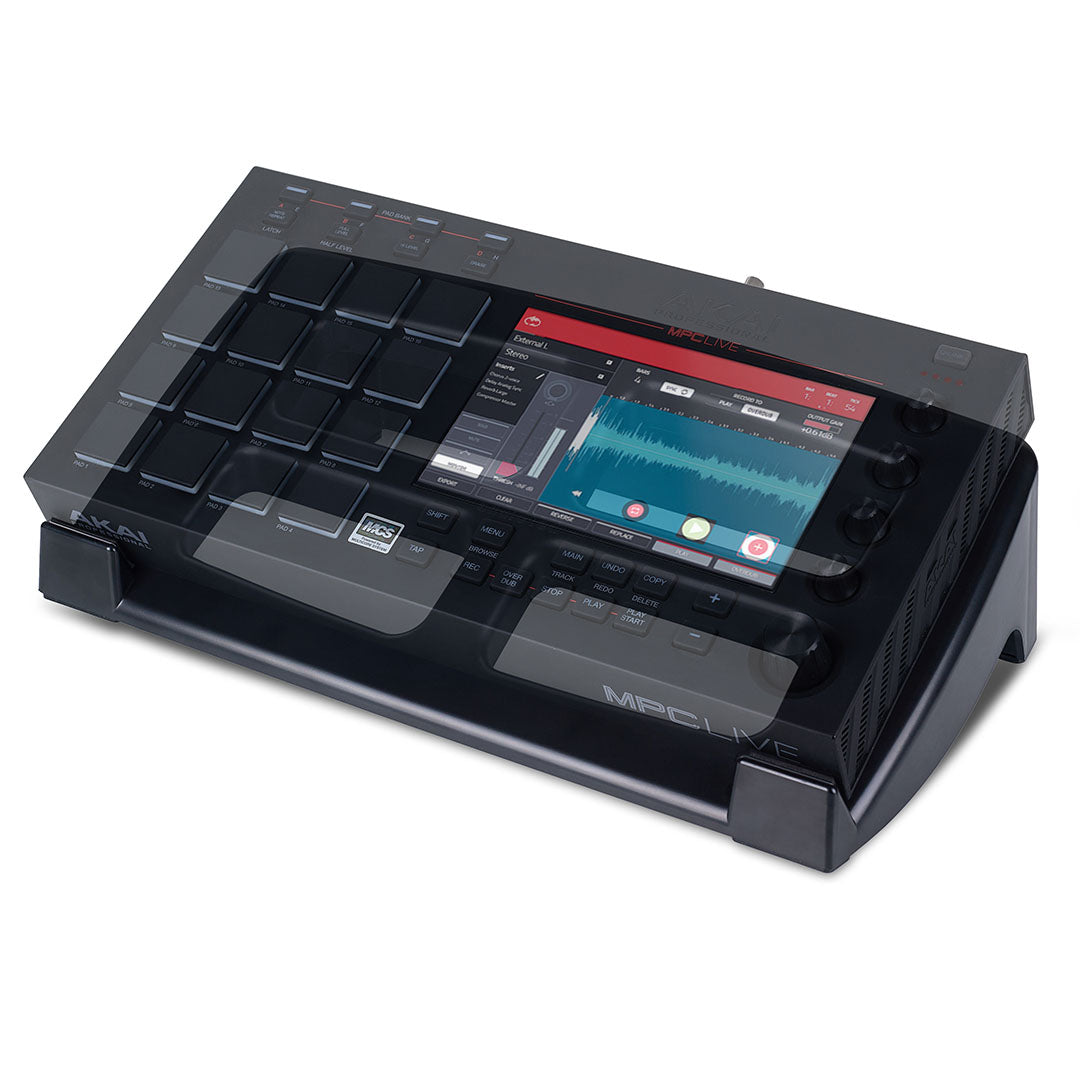 Akai MPC Live on the Sound Addicted 25° ergonomic stand for MPC Live and MPC Live II