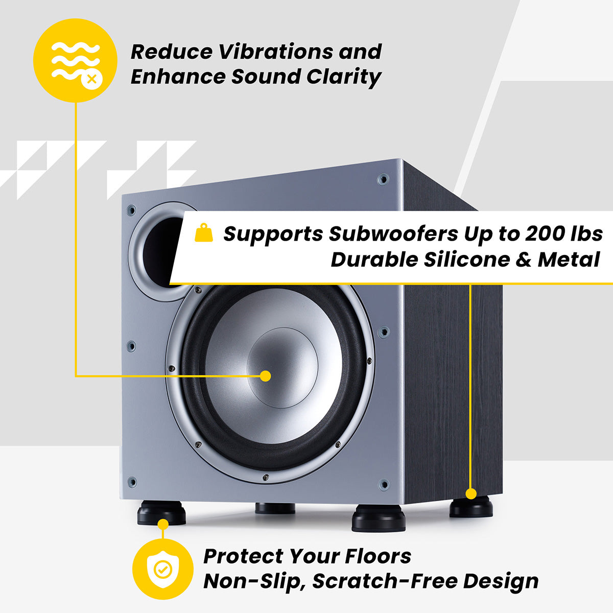 subPods Subwoofer Isolation Feet, 4PCs