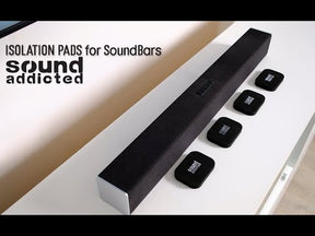 Isolation Pads for Sound Bars - Anti Vibrations Foam Pads (4Pack) 3.5'' x 2.5'' x 0.65'' Suitable for Most Soundbars | BarPads (Rectangle)
