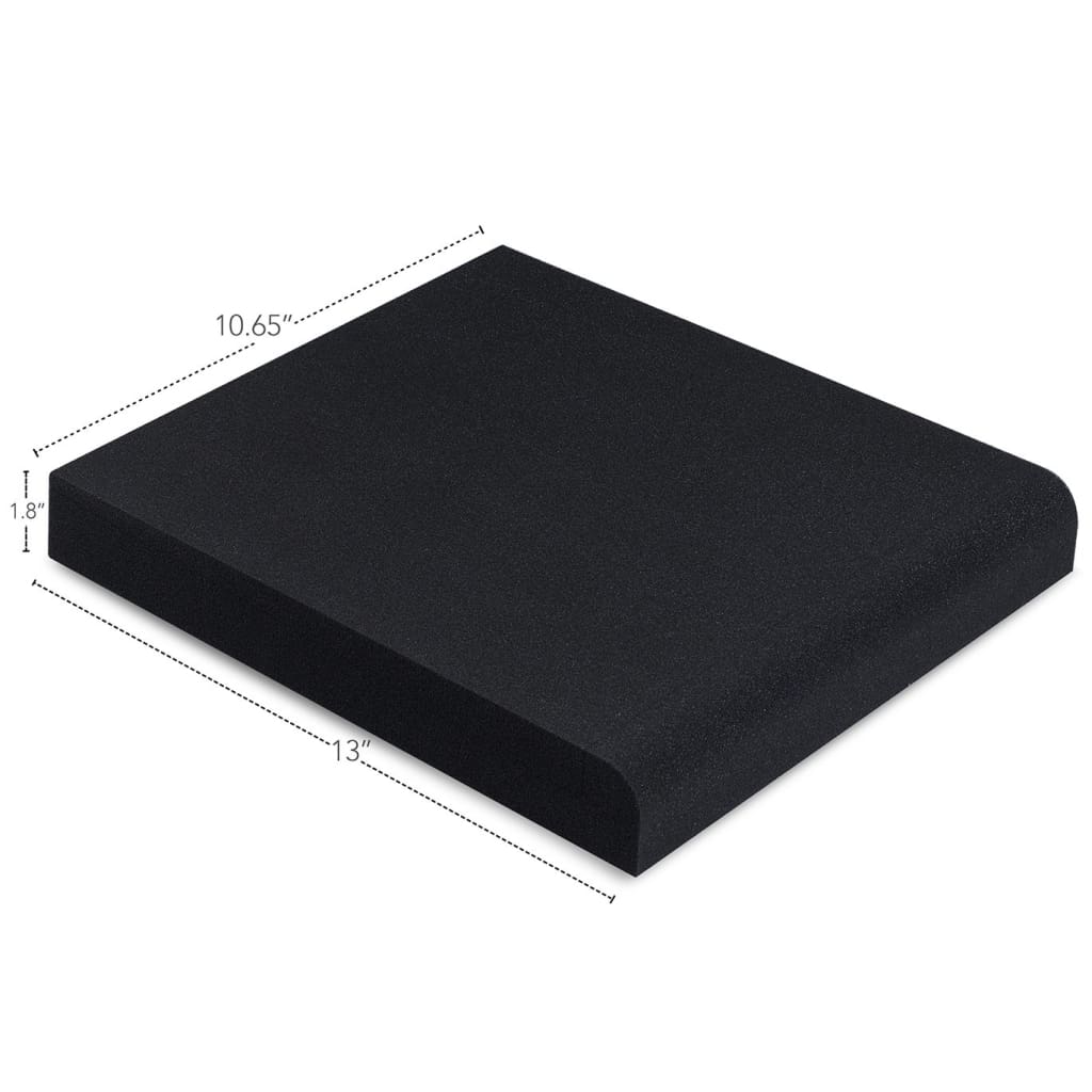 Studio Monitor Isolation Pads For 6.5 7 And 8 Inch Large Speakers | High Density Acoustic Foam Pair | Smpad 8 Dimensions